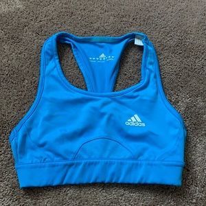 Blue adidas sports bra
